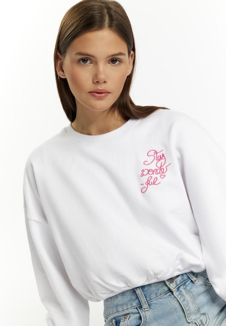 Sinned X About You Sudadera 'Keepsudry' MYMO En Blanco