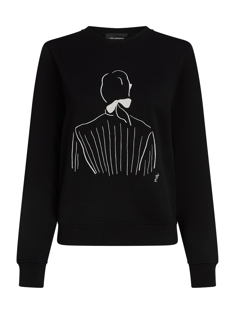 sinned x about you Sudadera 'KL x Jorge Parra' Karl Lagerfeld en Negro