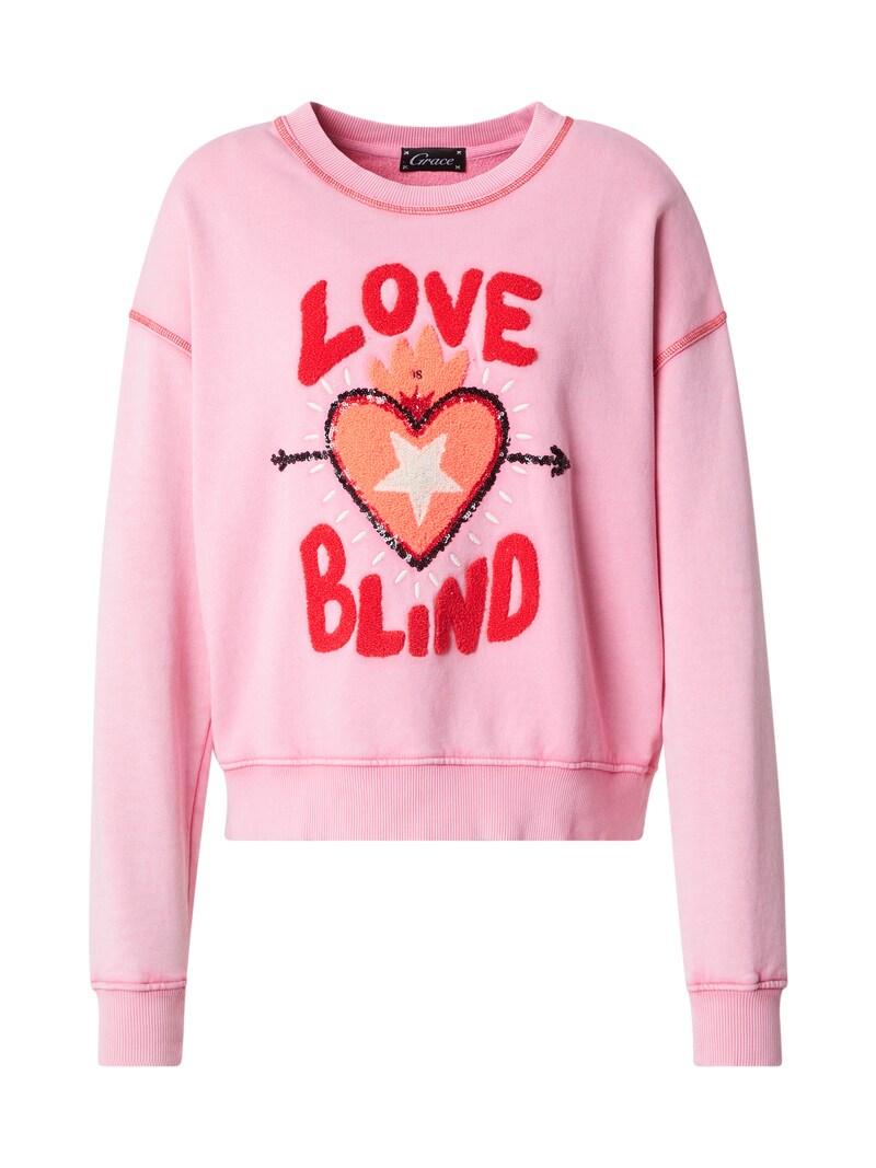 sinned x about you Sudadera 'LOVE IS BLIND' Grace en Rosa