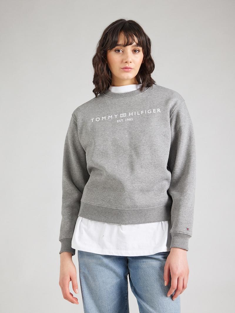 Sinned X About You Sudadera TOMMY HILFIGER En Gris Moteado