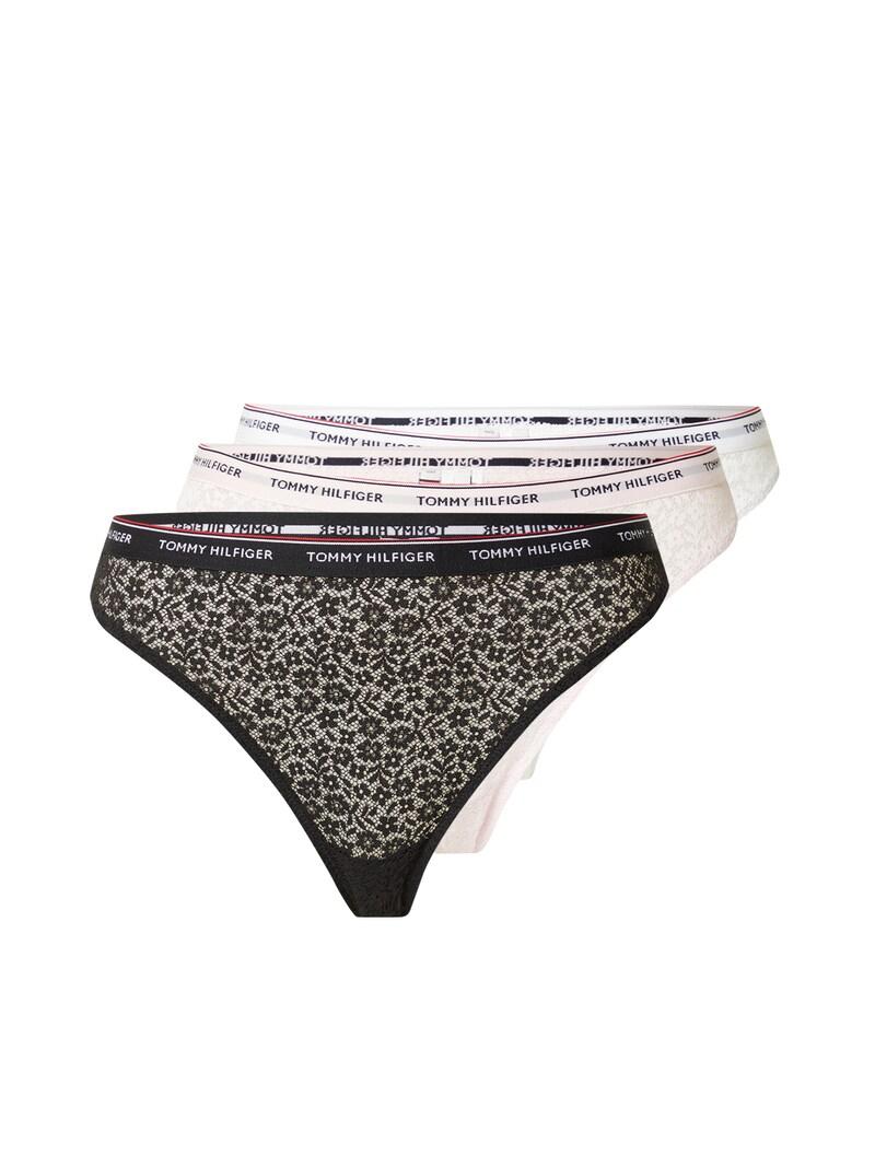 sinned x about you Tanga Tommy Hilfiger Underwear en Talco Negro Blanco