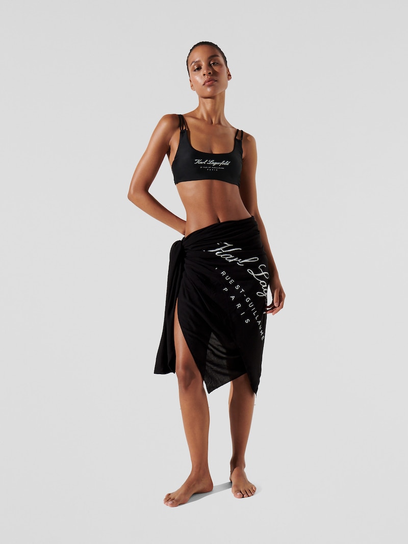 Sinned X About You Toalla De Playa Karl Lagerfeld En Negro