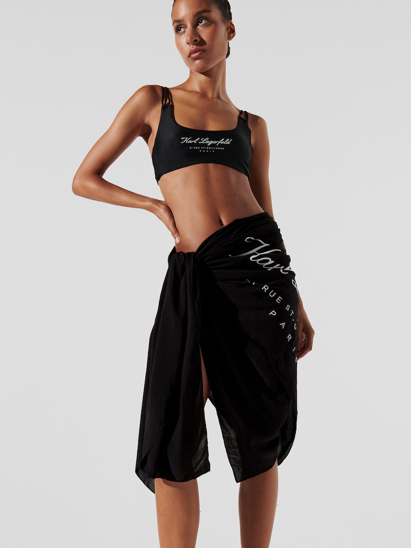 Sinned X About You Toalla De Playa Karl Lagerfeld En Negro