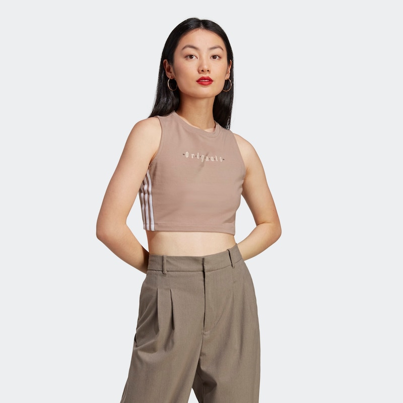 Sinned X About You Top ADIDAS ORIGINALS En Marrón Claro