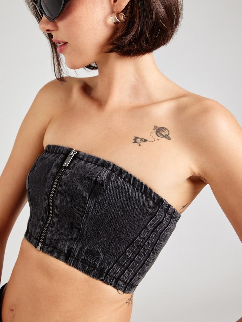 Sinned X About You Top 'Adilenium Season 2' ADIDAS ORIGINALS En Negro Denim