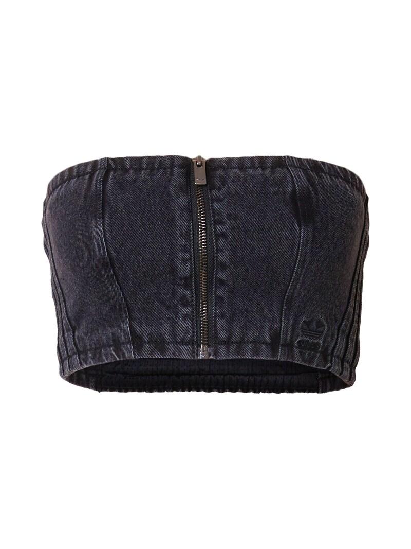 sinned x about you Top 'Adilenium Season 2' ADIDAS ORIGINALS en Negro Denim