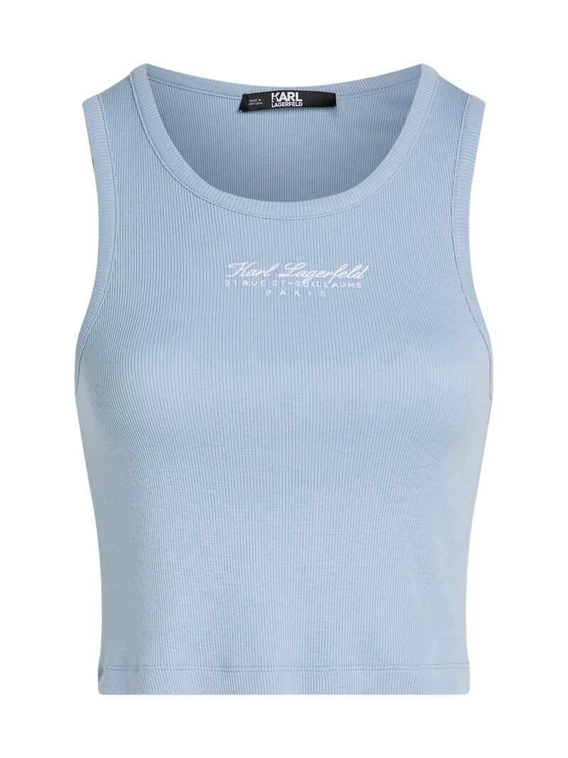 sinned x about you Top de punto 'Hotel' Karl Lagerfeld en Azul Paloma