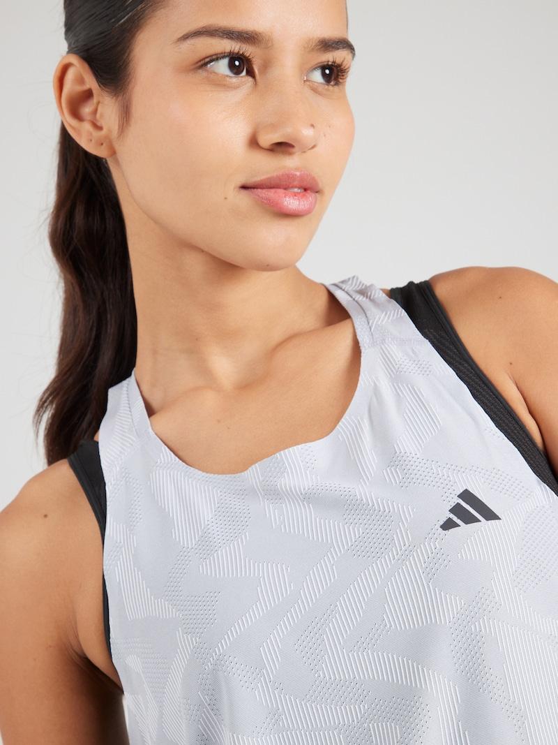 Sinned X About You Top Deportivo 'Ultimate Airchill' ADIDAS PERFORMANCE En Gris Claro