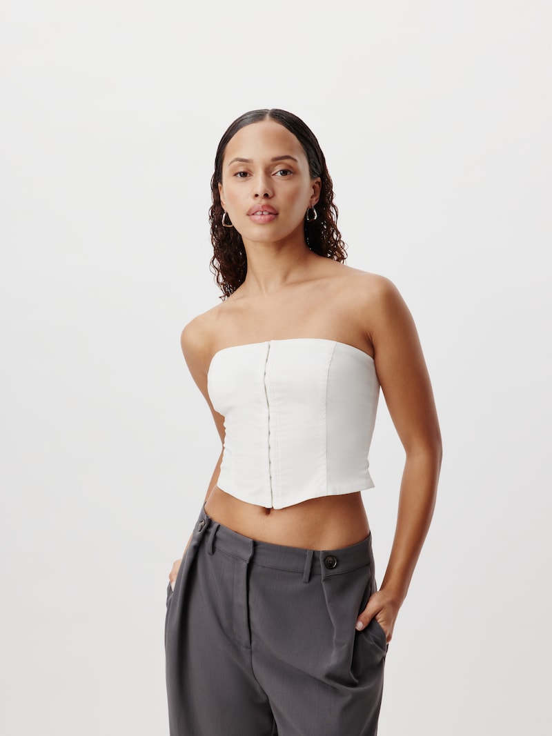 Sinned X About You Top 'Edda' LeGer By Lena Gercke En Blanco