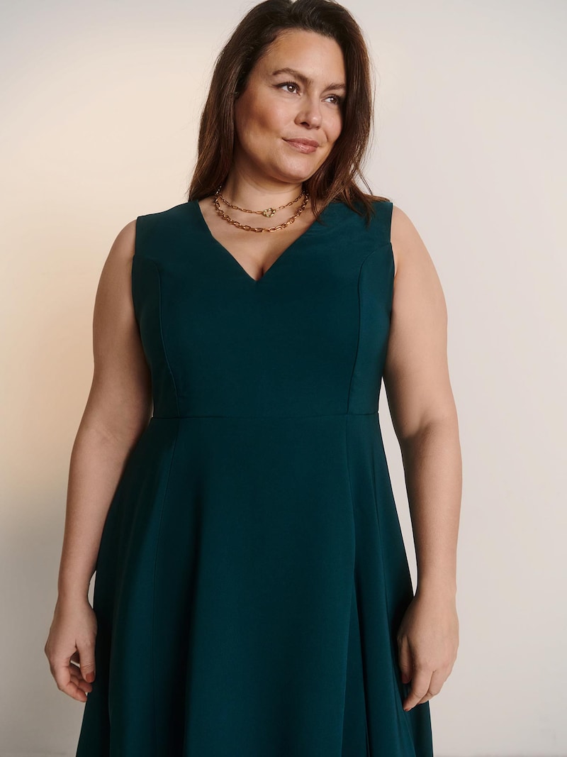 Sinned X About You Vestido 'Camille' Guido Maria Kretschmer Curvy En Esmeralda