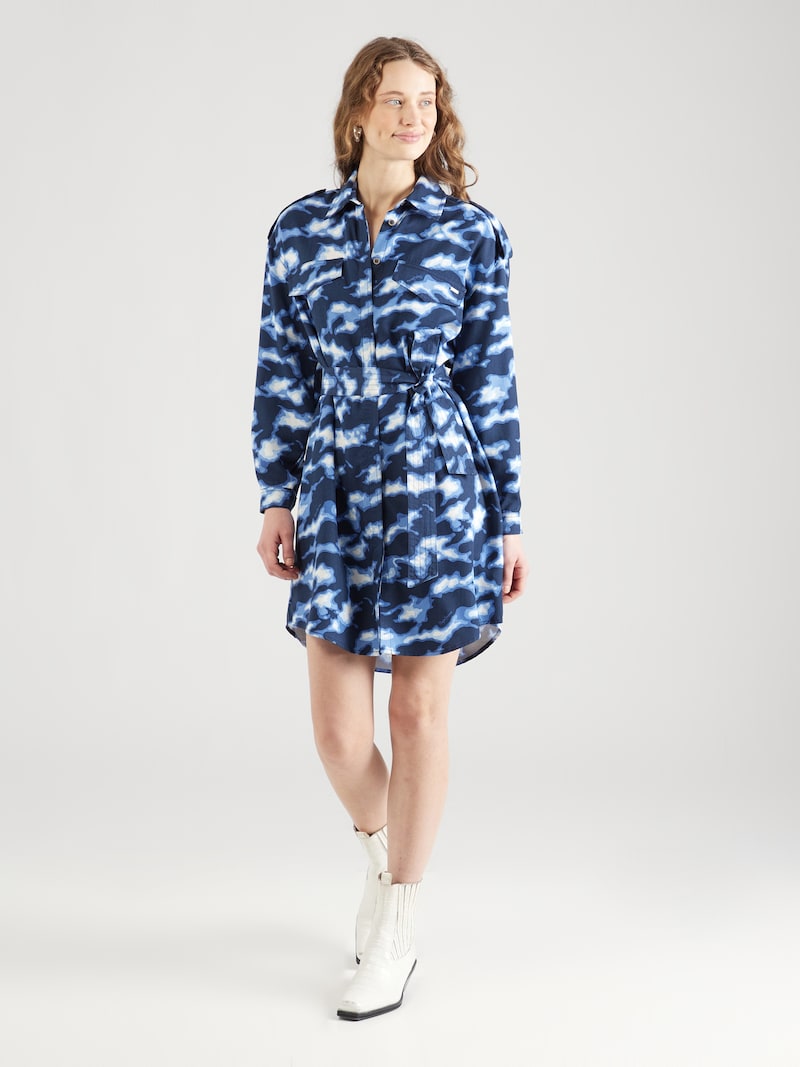 Sinned X About You Vestido Camisero 'BURNET' Pepe Jeans En Navy Azul Claro