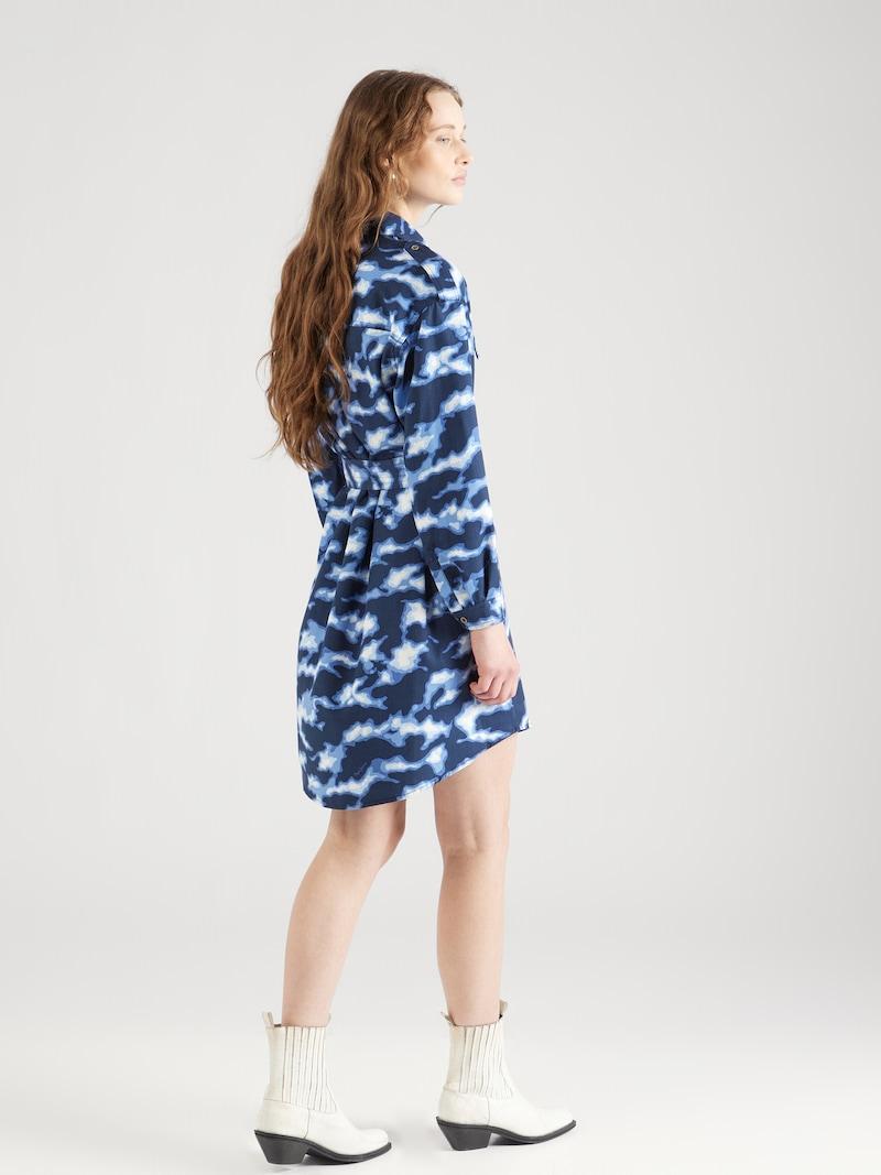 Sinned X About You Vestido Camisero 'BURNET' Pepe Jeans En Navy Azul Claro