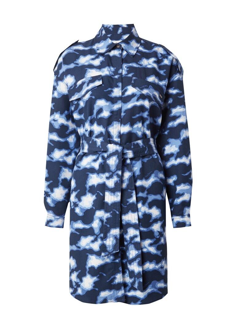 sinned x about you Vestido camisero 'BURNET' Pepe Jeans en Navy Azul Claro