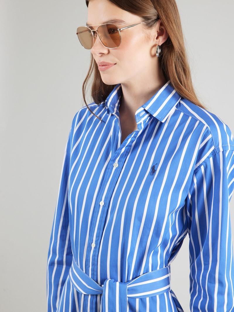 Sinned X About You Vestido Camisero 'ELA' Polo Ralph Lauren En Azul Oscuro