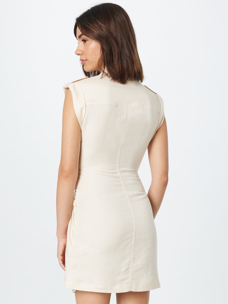 Sinned X About You Vestido Camisero Karen Millen En Crema