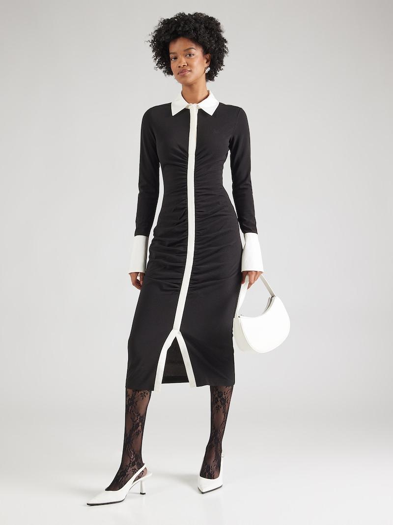 Sinned X About You Vestido Camisero Karl Lagerfeld En Negro