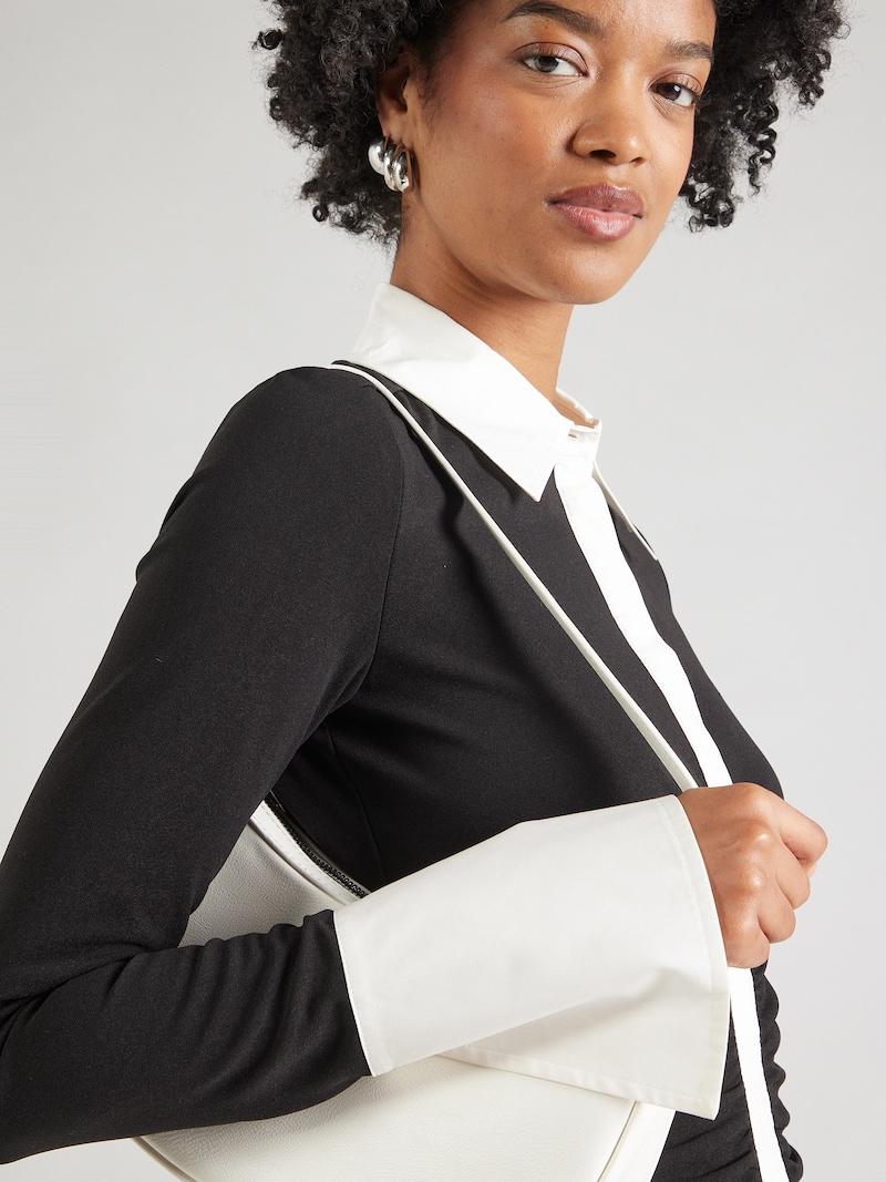 Sinned X About You Vestido Camisero Karl Lagerfeld En Negro