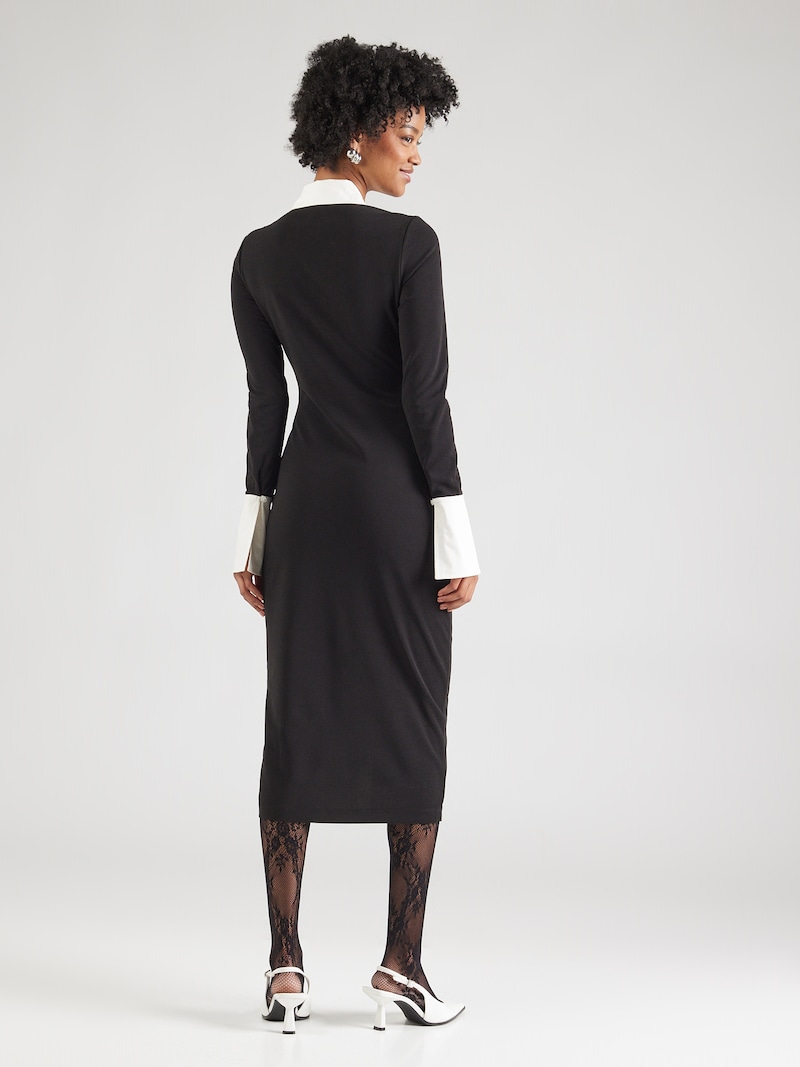 Sinned X About You Vestido Camisero Karl Lagerfeld En Negro