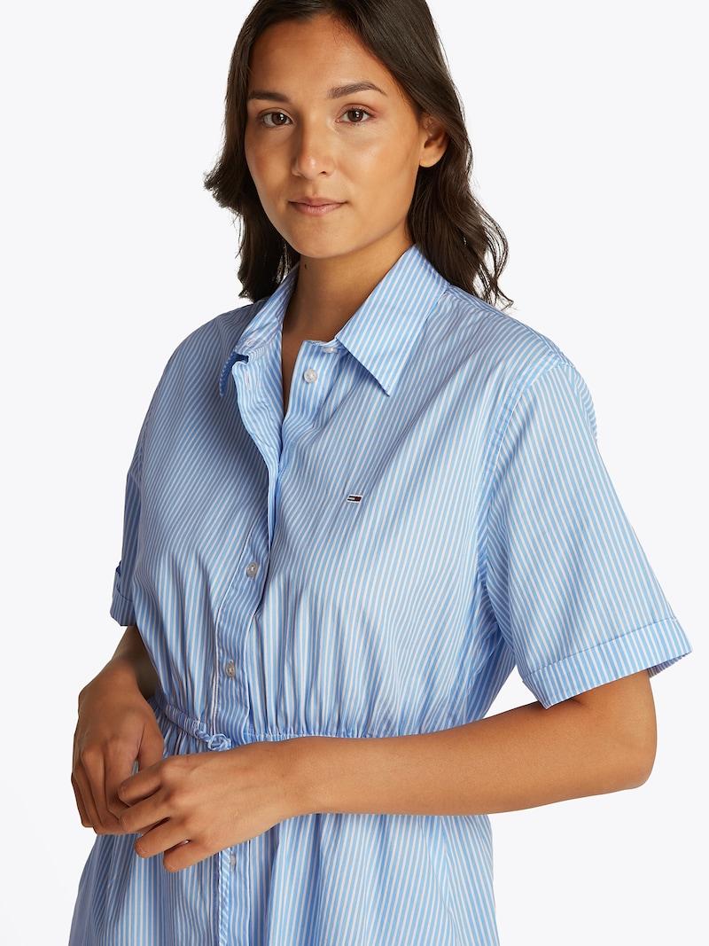 Sinned X About You Vestido Camisero Tommy Jeans En Azul Claro