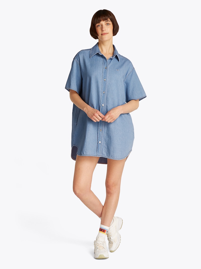 Sinned X About You Vestido Camisero Tommy Jeans En Azul Denim