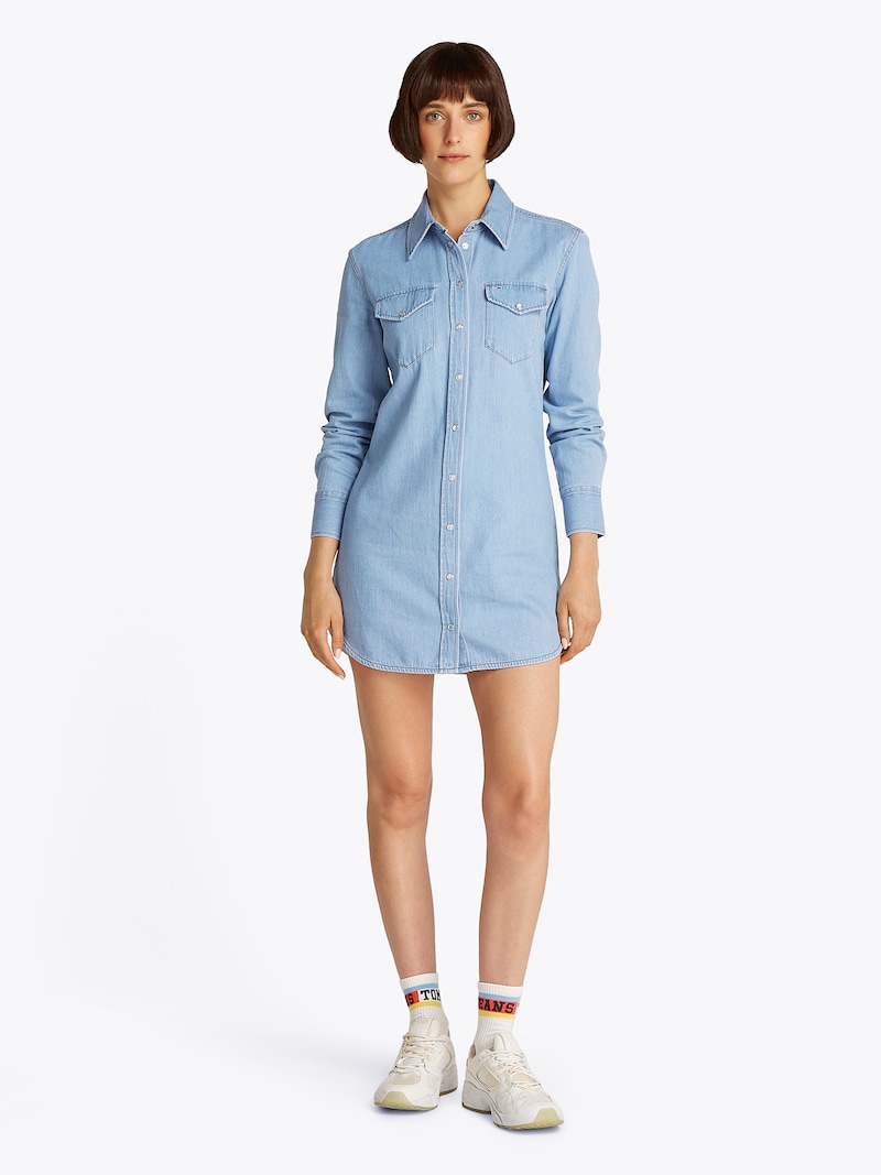 Sinned X About You Vestido Camisero Tommy Jeans En Azul Denim