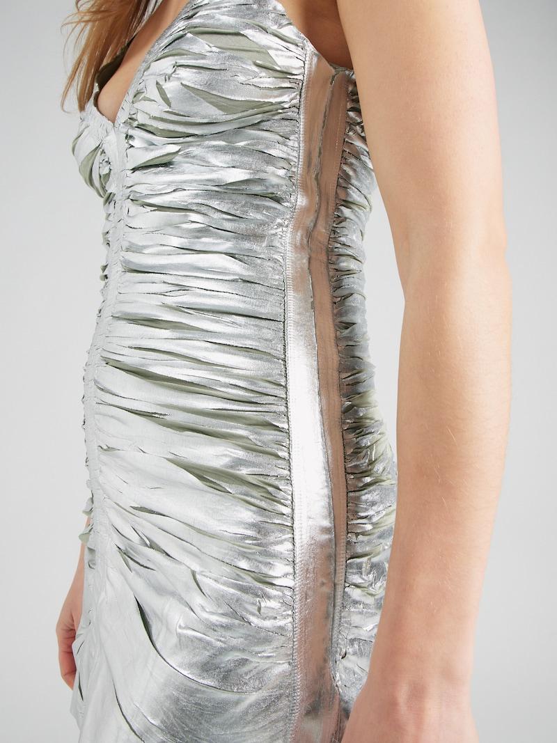 Sinned X About You Vestido De Gala 'D-IAMANTE' DIESEL En Plata