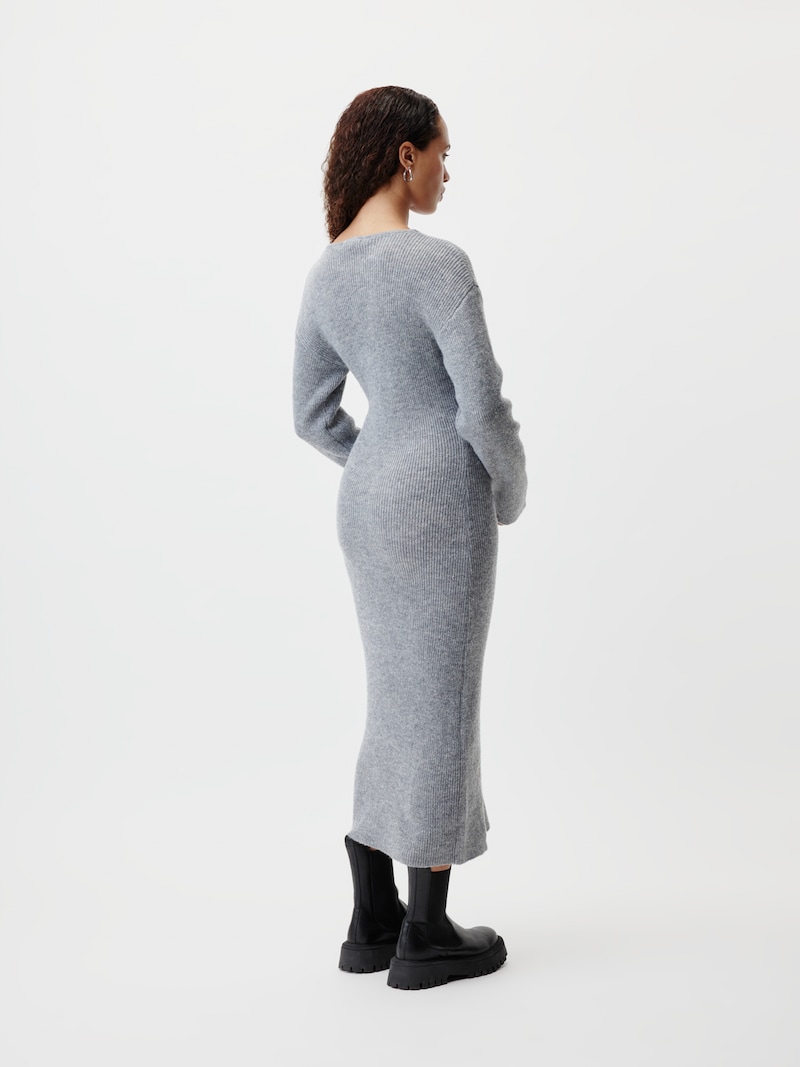 Sinned X About You Vestido De Punto 'Bryna' LeGer By Lena Gercke En Gris Moteado