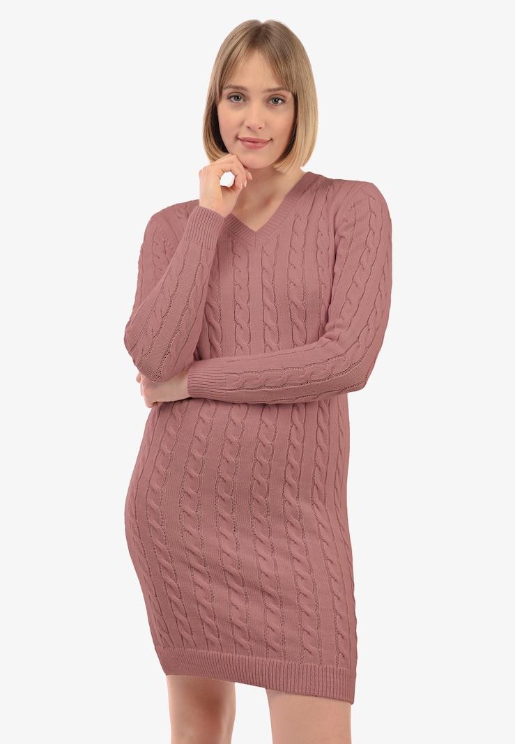 Sinned X About You Vestido De Punto Felix Hardy En Rosa