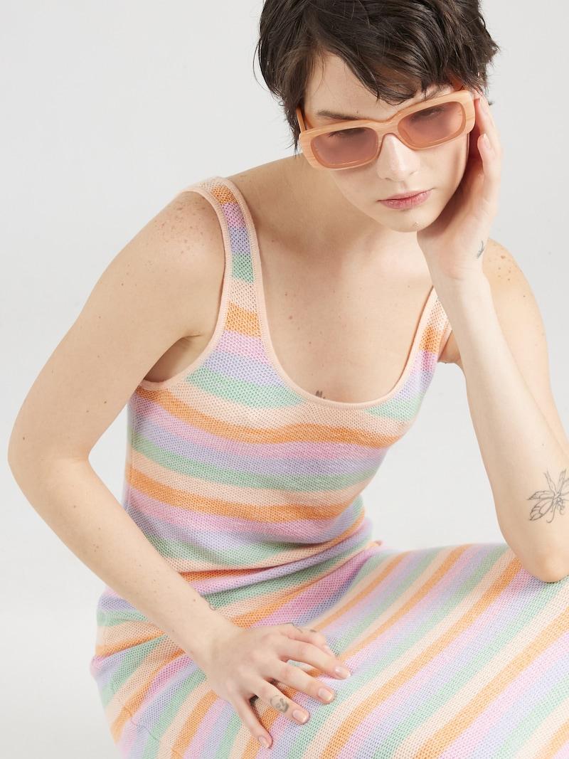 Sinned X About You Vestido De Punto GAP En Melocotón Naranja Oscuro