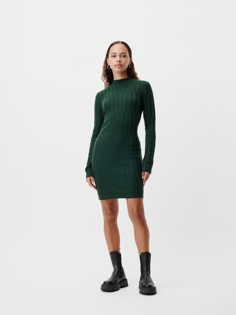 Sinned X About You Vestido De Punto LeGer By Lena Gercke En Verde Oscuro