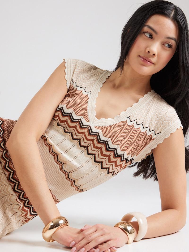 Sinned X About You Vestido De Punto Morgan En Beige