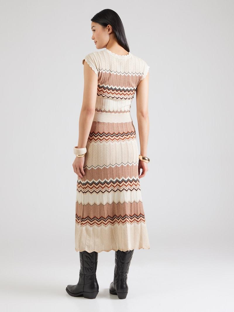 Sinned X About You Vestido De Punto Morgan En Beige