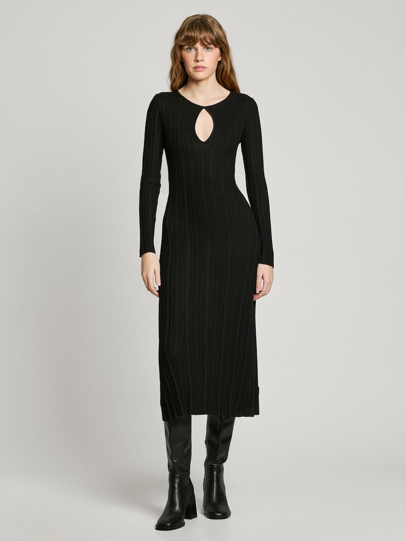 Sinned X About You Vestido De Punto 'Natasha' Pepe Jeans En Negro