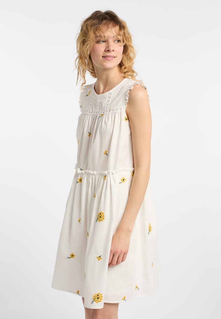 Sinned X About You Vestido De Verano DreiMaster Vintage En Blanco