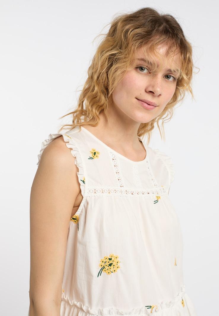 Sinned X About You Vestido De Verano DreiMaster Vintage En Blanco