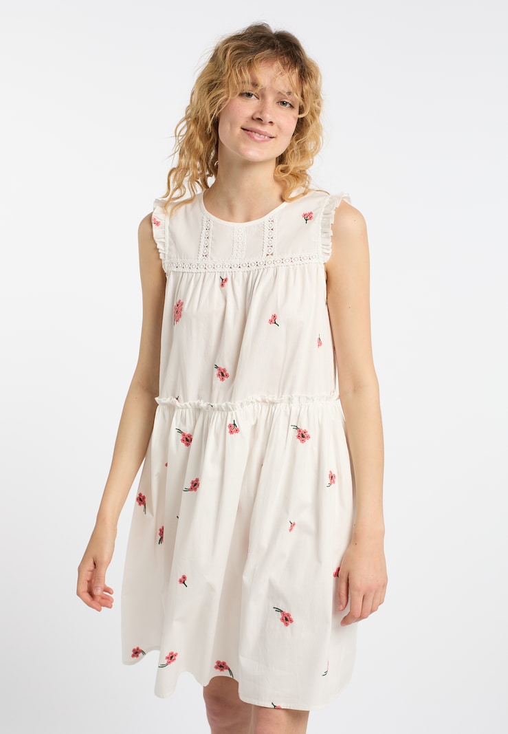 Sinned X About You Vestido De Verano DreiMaster Vintage En Blanco Lana