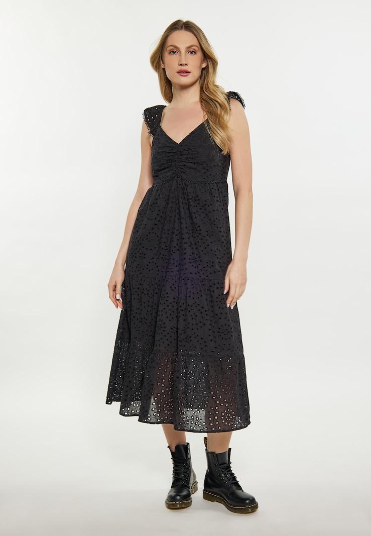 Sinned X About You Vestido De Verano DreiMaster Vintage En Negro