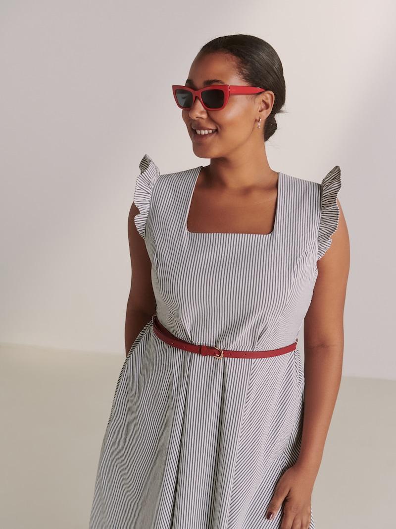 Sinned X About You Vestido 'Garnet' Guido Maria Kretschmer Curvy En Navy