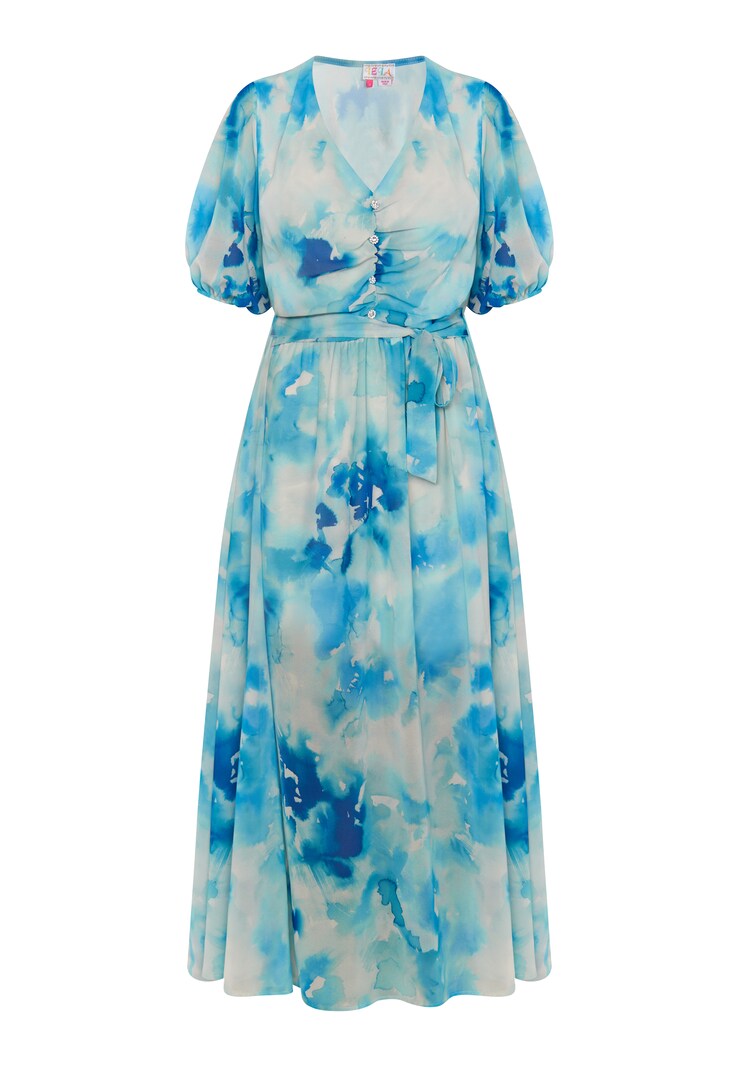 Sinned X About You Vestido IZIA En Turquesa Azul Oscuro Azul Cielo