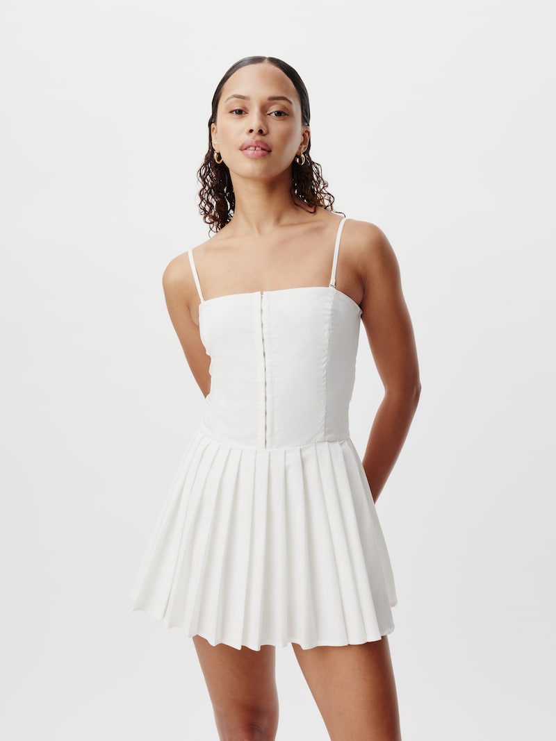 Sinned X About You Vestido 'Juna' LeGer By Lena Gercke En Blanco