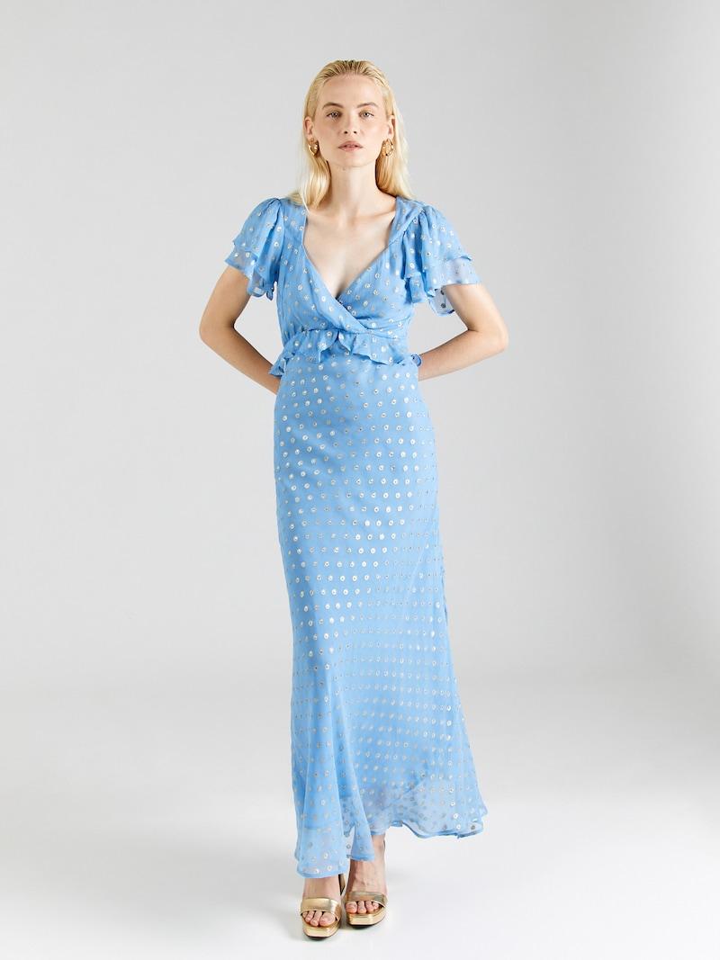 Sinned X About You Vestido Karen Millen En Azul Oscuro