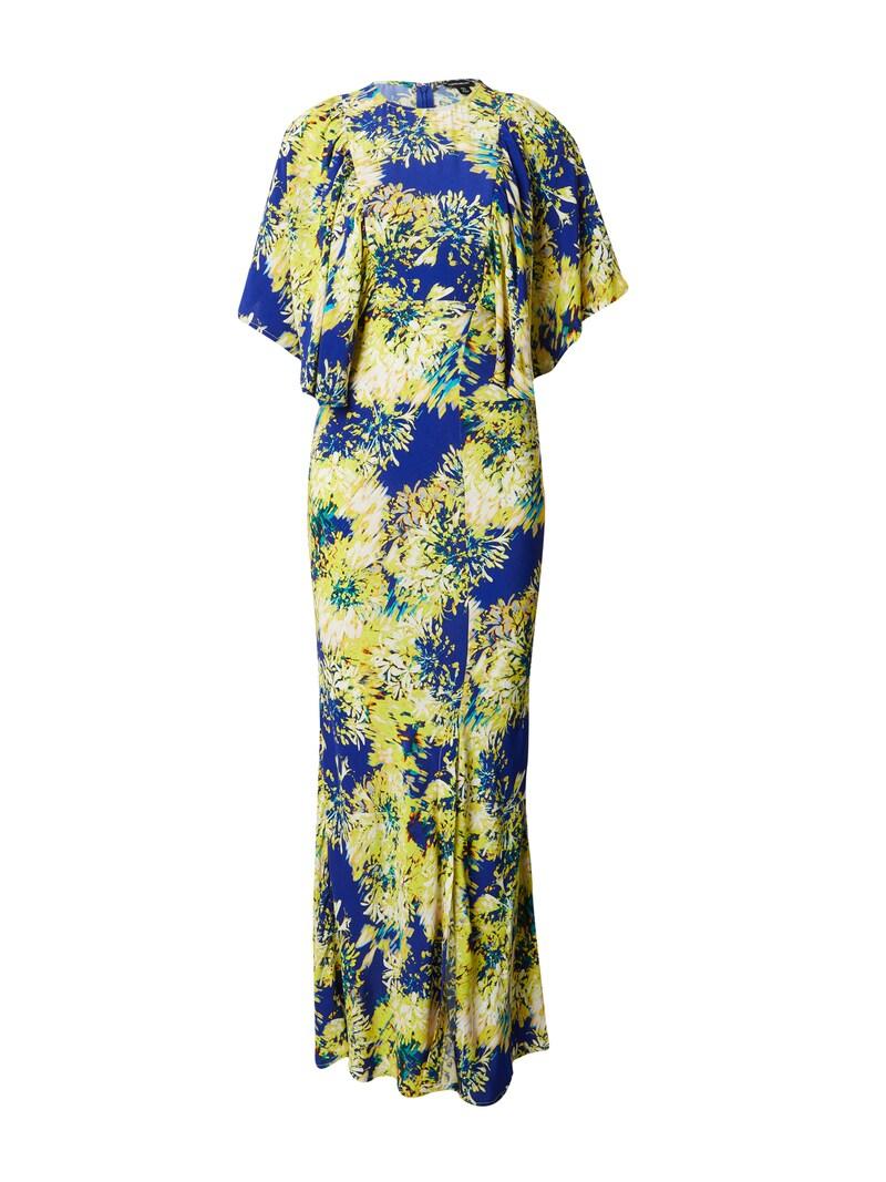 sinned x about you Vestido Karen Millen en Azul Real Azul Cian Azul Pastel Amarillo