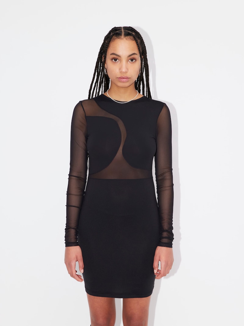 Sinned X About You Vestido 'Maura' LeGer By Lena Gercke En Negro
