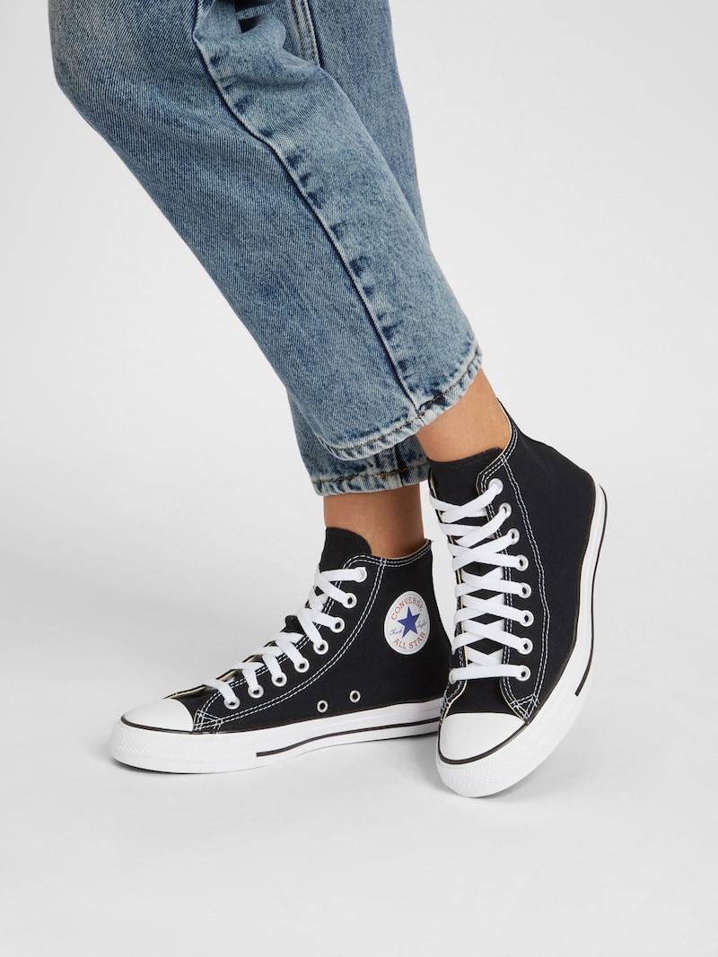 Sinned X About You Zapatillas Deportivas Altas 'CHUCK TAYLOR ALL STAR CLASSIC HI WIDE FIT' CONVERSE En Negro