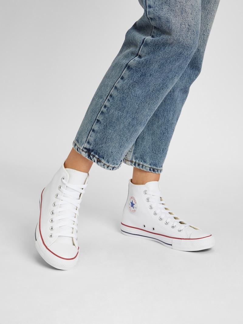 Sinned X About You Zapatillas Deportivas Altas 'CHUCK TAYLOR ALL STAR CLASSIC HI LEATHER' CONVERSE En Blanco