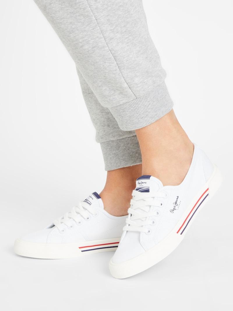 Sinned X About You Zapatillas Deportivas Bajas 'Brady' Pepe Jeans En Blanco