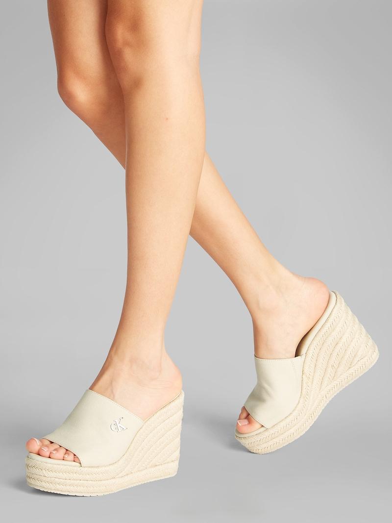 Sinned X About You Zapatos Abiertos Calvin Klein Jeans En Taupe