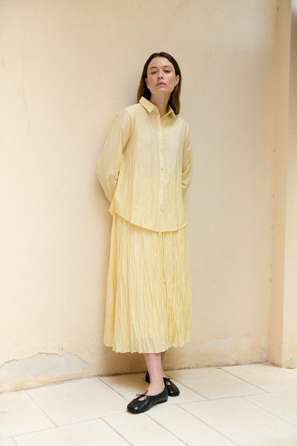 sita murt Camisa de efecto arrugado