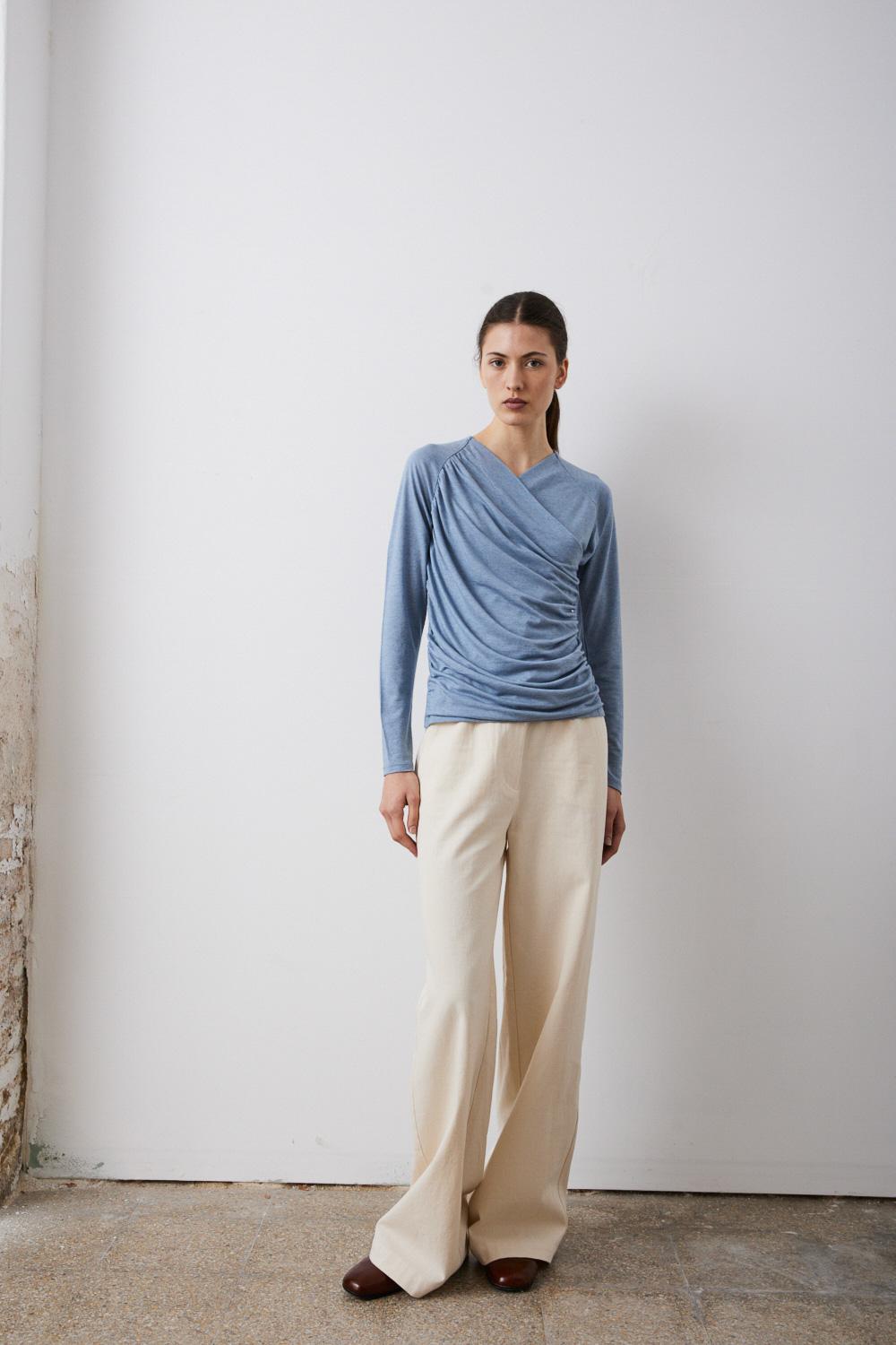 sita murt Camiseta cruzada ajustada