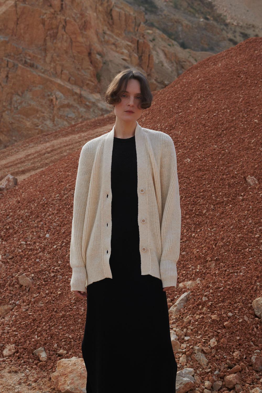 sita murt Cardigan punto perlado